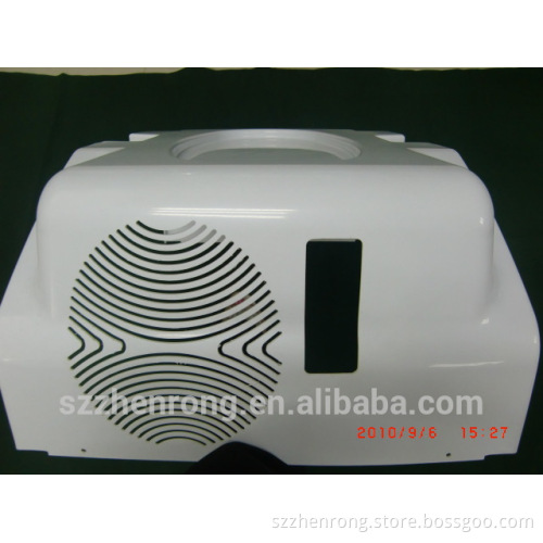 Thermoformed plastic cover for machine